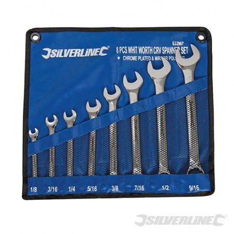 Whitworth Spanner Set 8pce - 1/8 - 9/16"