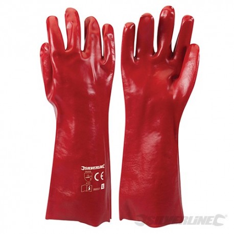Red PVC Gauntlets - L 9