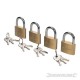 Brass Padlock Keyed Alike 4pk - 40mm
