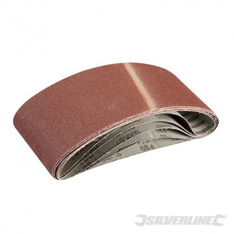Sanding Belts 100 x 610mm 5pk - 80 Grit