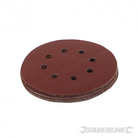 Hook & Loop Discs Punched 125mm 10pk - 125mm 80 Grit