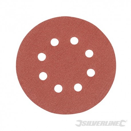 Hook & Loop Discs Punched 125mm 10pk - 125mm 120 Grit