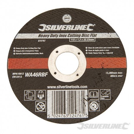 Heavy Duty Inox Cutting Disc Flat - 115 x 1.2 x 22.23mm