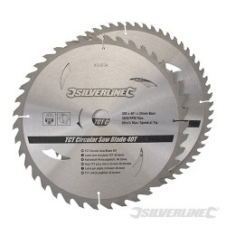 TCT Circular Saw Blades 40, 60T 2pk - 300 x 30 - 25, 20, 16mm Rings