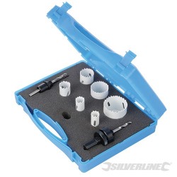 Electricians Bi-Metal Holesaw Kit 9pce - 18 - 51mm Dia
