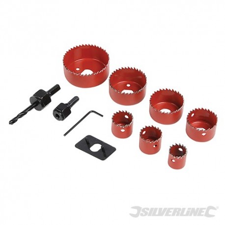 Holesaw Kit 11pce - 21 - 64mm Dia