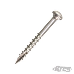 Stainless Steel Pocket-Hole Screws Maxi Loc - Coar - No.8 x 1-1/4" 100pk