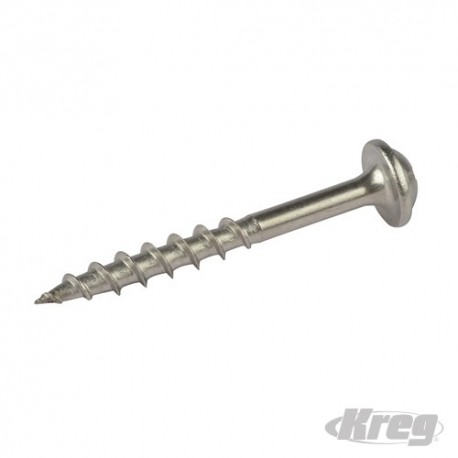 Stainless Steel Pocket-Hole Screws Coarse - No.8 x 1-1/2" 100pk