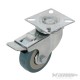 Braked Swivel Rubber Castor - 50mm 50kg