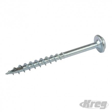 Zinc Pocket-Hole Screws Washer Head Coarse - No.8 x 2" 250pk