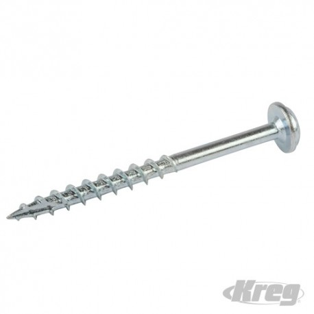 Zinc Pocket-Hole Screws Washer Head Coarse - No.8 x 2" 50pk