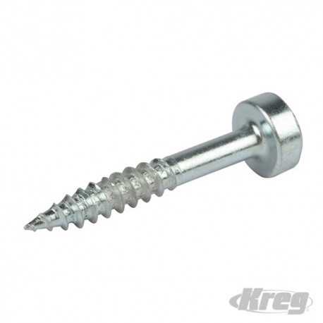 Zinc Pocket-Hole Screws Pan Head Fine - No.6 x 1" 100pk
