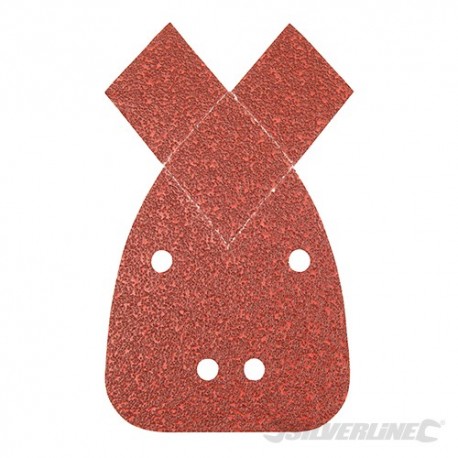 Hook & Loop Detail Sander Sheets with 2 Tips 140mm 10pk - 120 Grit