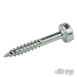 Zinc Pocket-Hole Screws Pan Head Fine - No.6 x 1-1/2" 1200pk