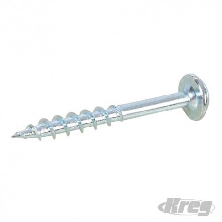 Zinc Pocket-Hole Screws Washer Head Coarse - No.8 x 1-1/2" 250pk