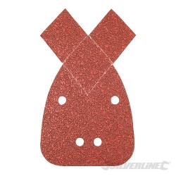 Hook & Loop Detail Sander Sheets with 2 Tips 140mm 10pk - 40 Grit