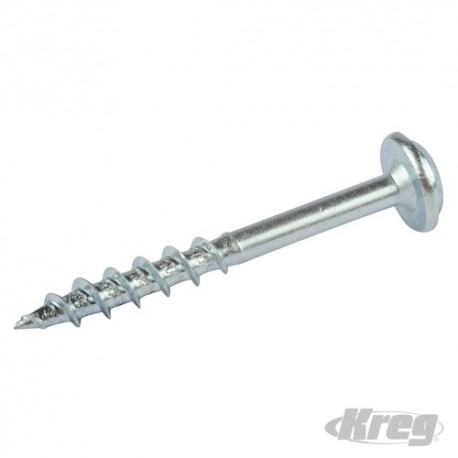 Zinc Pocket-Hole Screws Washer Head Coarse - No.8 x 1-1/2" 1200pk