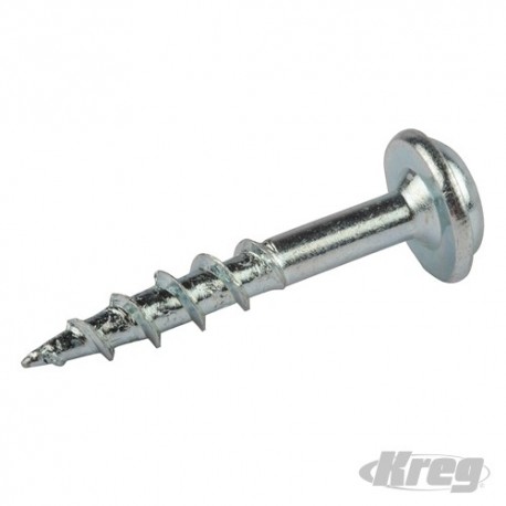 Zinc Pocket-Hole Screws Washer Head Coarse - No.8 x 1" 100pk