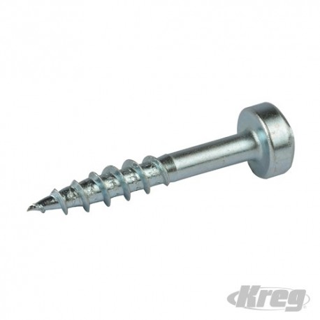 Zinc Pocket-Hole Screws Pan Head Coarse - No.7 x 1" 100pk