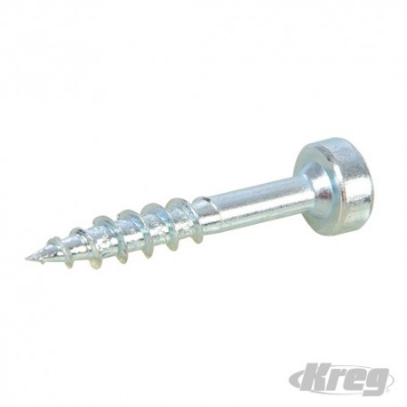 Zinc Pocket-Hole Screws Pan Head Coarse - No.7 x 1" 250pk