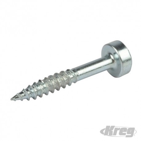 Zinc Pocket-Hole Screws Pan Head Fine - No.6 x 1" 1200pk