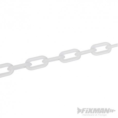 Plastic Chain White - 6mm x 5m