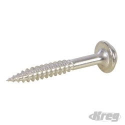 Stainless Steel Pocket-Hole Washer Head Fine - No.7 x 1-1/4" 100pk