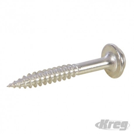 Stainless Steel Pocket-Hole Washer Head Fine - No.7 x 1-1/4" 100pk