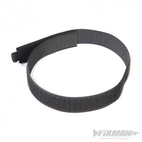 Hook & Loop Cable Ties 10pk - 450mm Black