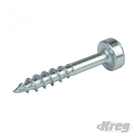 Zinc Pocket-Hole Screws Pan Head Coarse - No.7 x 1" 1200pk