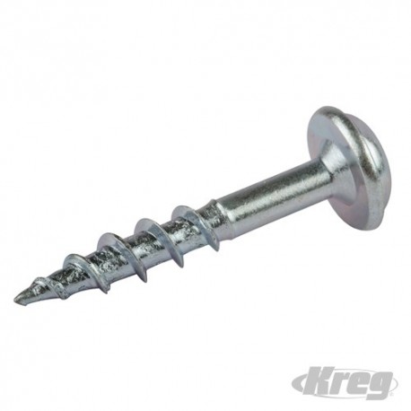 Zinc Pocket-Hole Screws Washer Head Coarse - No.8 x 1" 1200pk