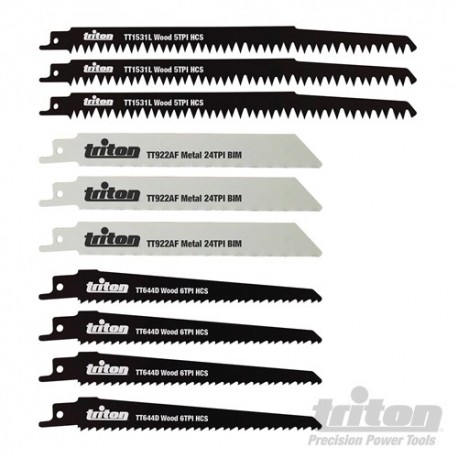 Recip Saw Blade Set 10pce - 150 & 240mm
