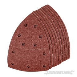 Hook & Loop Multi-Sander Sheets 102 x 62mm, 93mm 10pk - 80 Grit