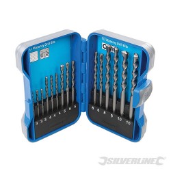 TCT Masonry Drill Bit Set - 15 Pce 3-10mm
