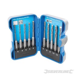 SDS Plus TCT Masonry Drill Bit Set 10pce - 10 Pce 4-12mm