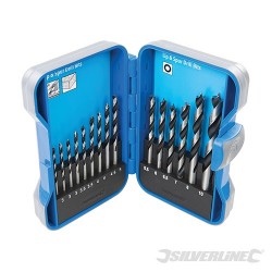 Lip & Spur Drill Bit Set - 15 Pce 3-10mm