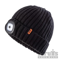 LED Knitted Beanie Black - One Size