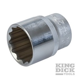 King Dick Socket 1/2" SD 12pt Metric - 27mm