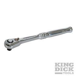 King Dick Full Chrome Reversible Ratchet SD 60 Teeth - 1/4"