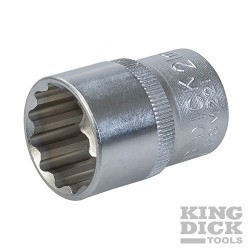 King Dick Socket 1/2" SD 12pt Metric - 21mm